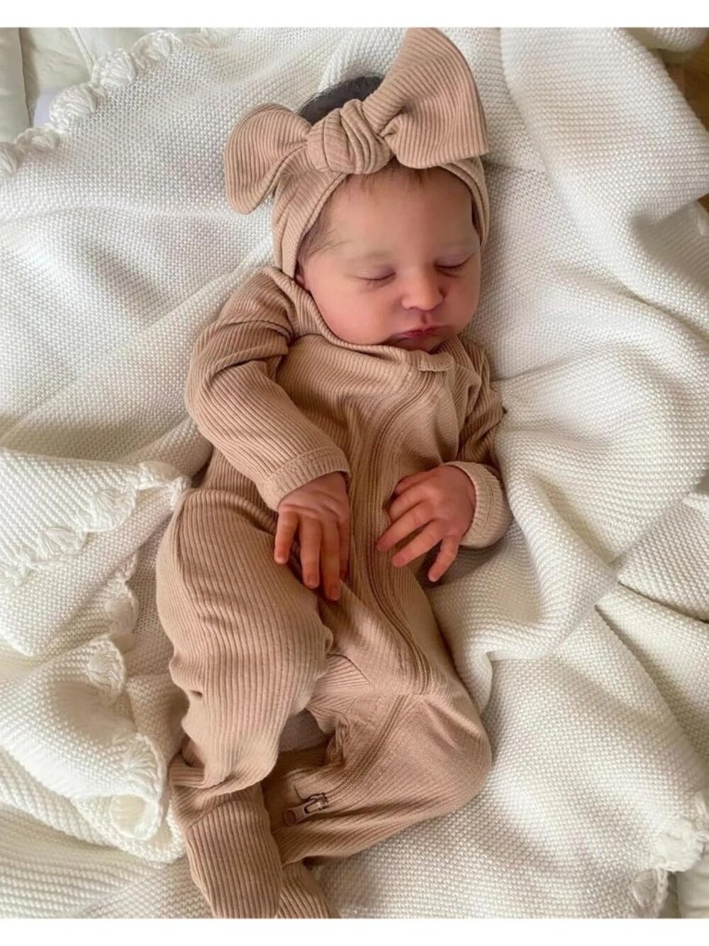 20 Inch Handmade Soft Body Realistic Reborn Baby Dolls Girl Soft Vinyl Body